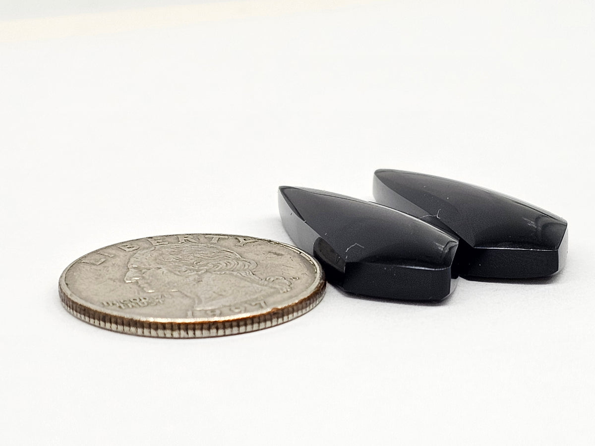 Velvet obsidian Cabochon | Natural Mexican Obsidian for Silversmiths