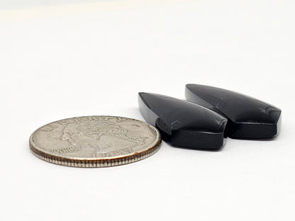 Velvet obsidian Cabochon | Natural Mexican Obsidian for Silversmiths