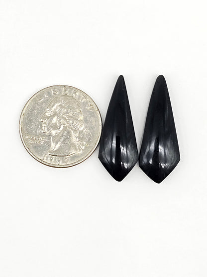 Velvet obsidian Cabochon | Natural Mexican Obsidian for Silversmiths