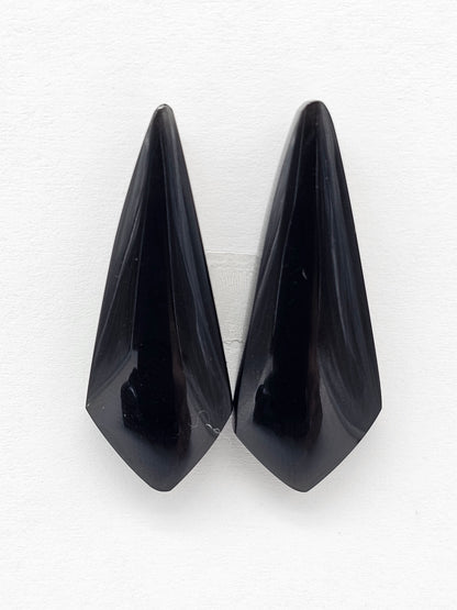 Velvet obsidian Cabochon | Natural Mexican Obsidian for Silversmiths