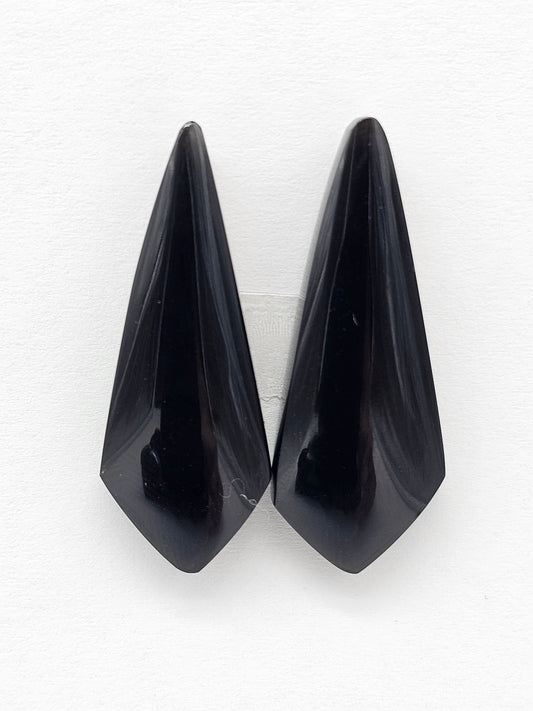 Velvet obsidian Cabochon | Natural Mexican Obsidian for Silversmiths