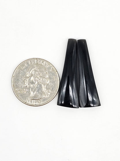 Velvet obsidian Cabochon | Natural Mexican Obsidian for Silversmiths