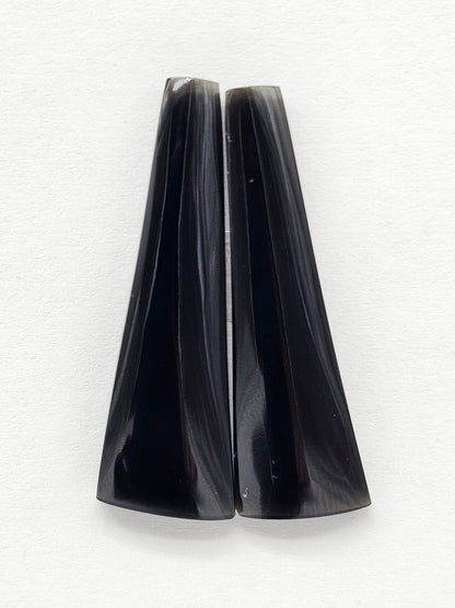 Velvet obsidian Cabochon | Natural Mexican Obsidian for Silversmiths