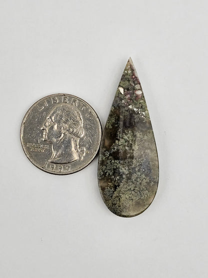 Moss agate cabochon large