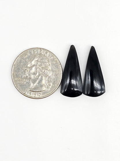 Velvet obsidian Cabochon | Natural Mexican Obsidian for Silversmiths