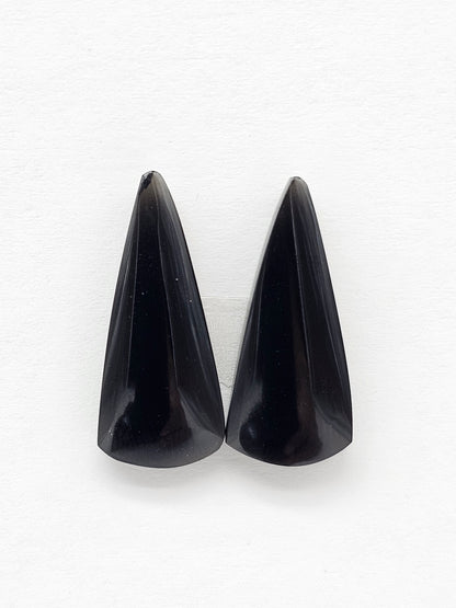 Velvet obsidian Cabochon | Natural Mexican Obsidian for Silversmiths