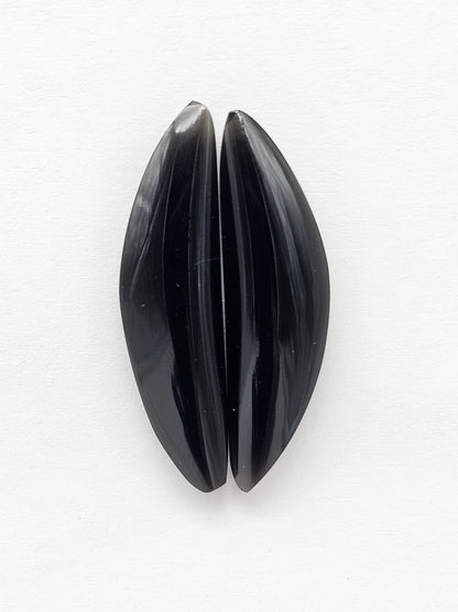 Velvet obsidian Cabochon | Natural Mexican Obsidian for Silversmiths