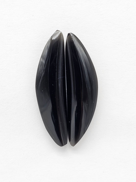 Velvet obsidian Cabochon | Natural Mexican Obsidian for Silversmiths