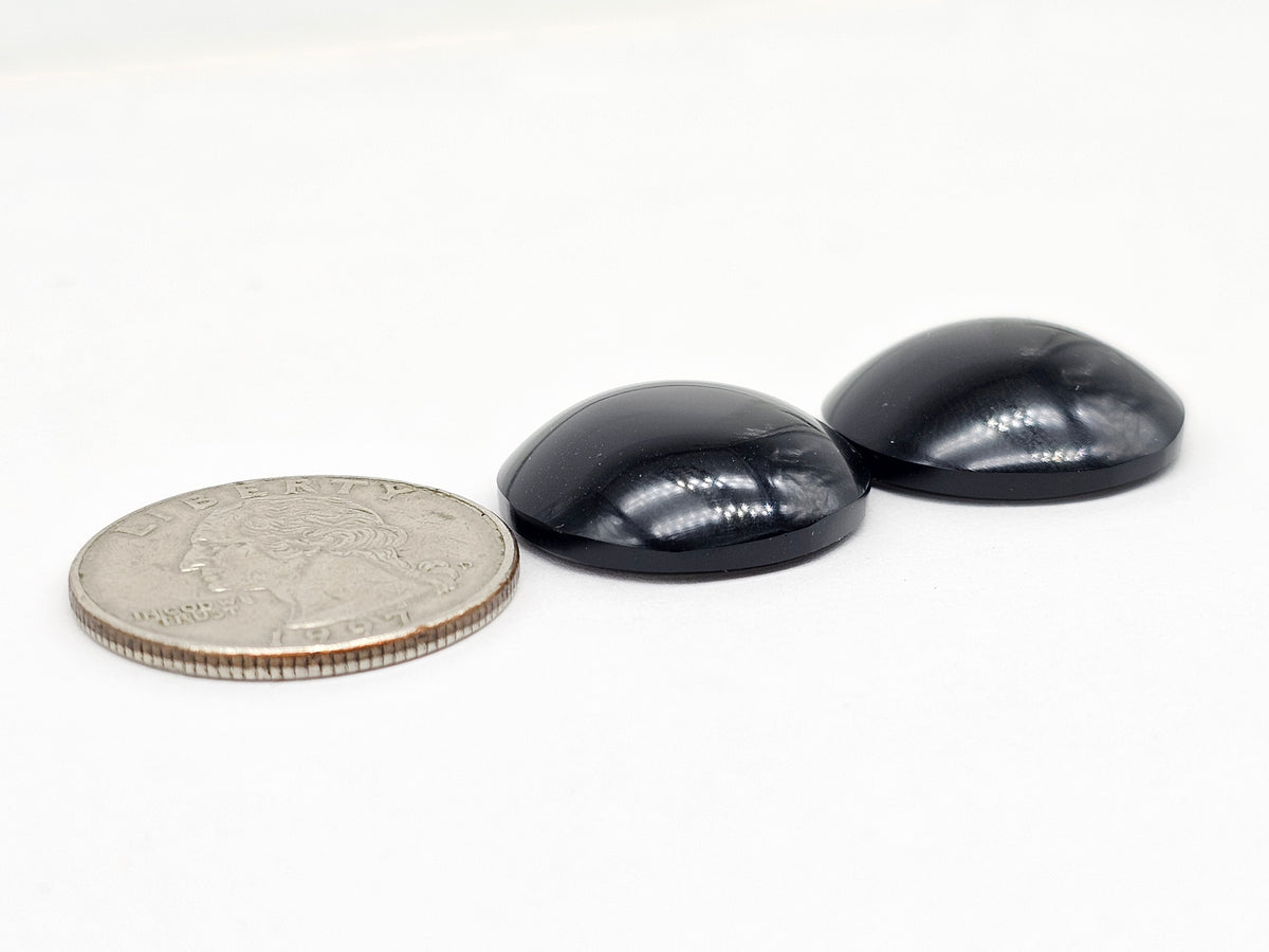 Velvet obsidian Cabochon | Natural Mexican Obsidian for Silversmiths