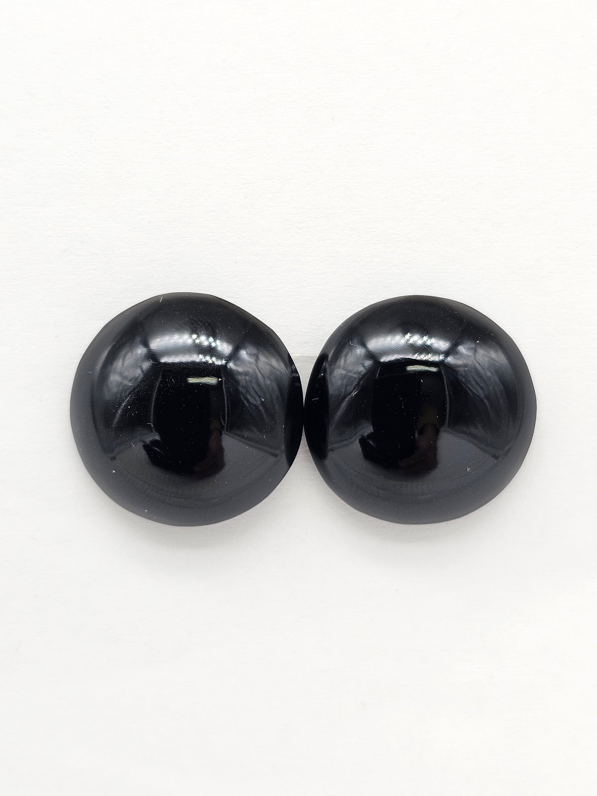 Obsidian Cabochon Pair | Natural Mexican Obsidian for Silversmiths