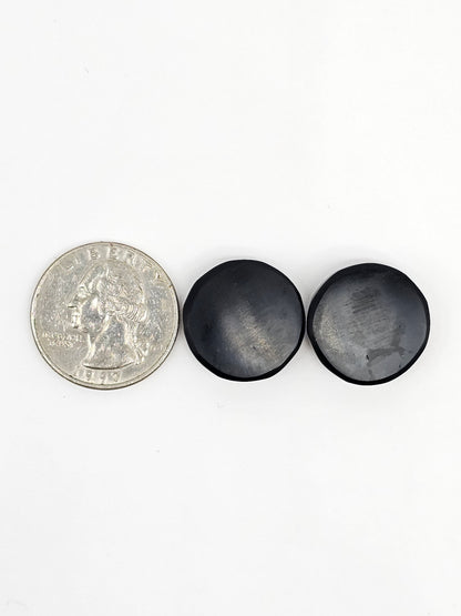 Obsidian Cabochon Pair | Natural Mexican Obsidian for Silversmiths