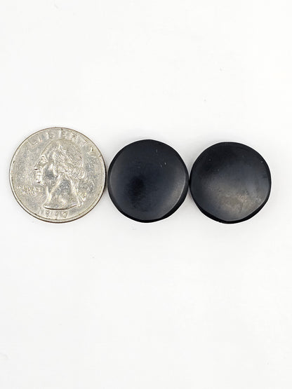 Obsidian Cabochon Pair | Natural Mexican Obsidian for Silversmiths