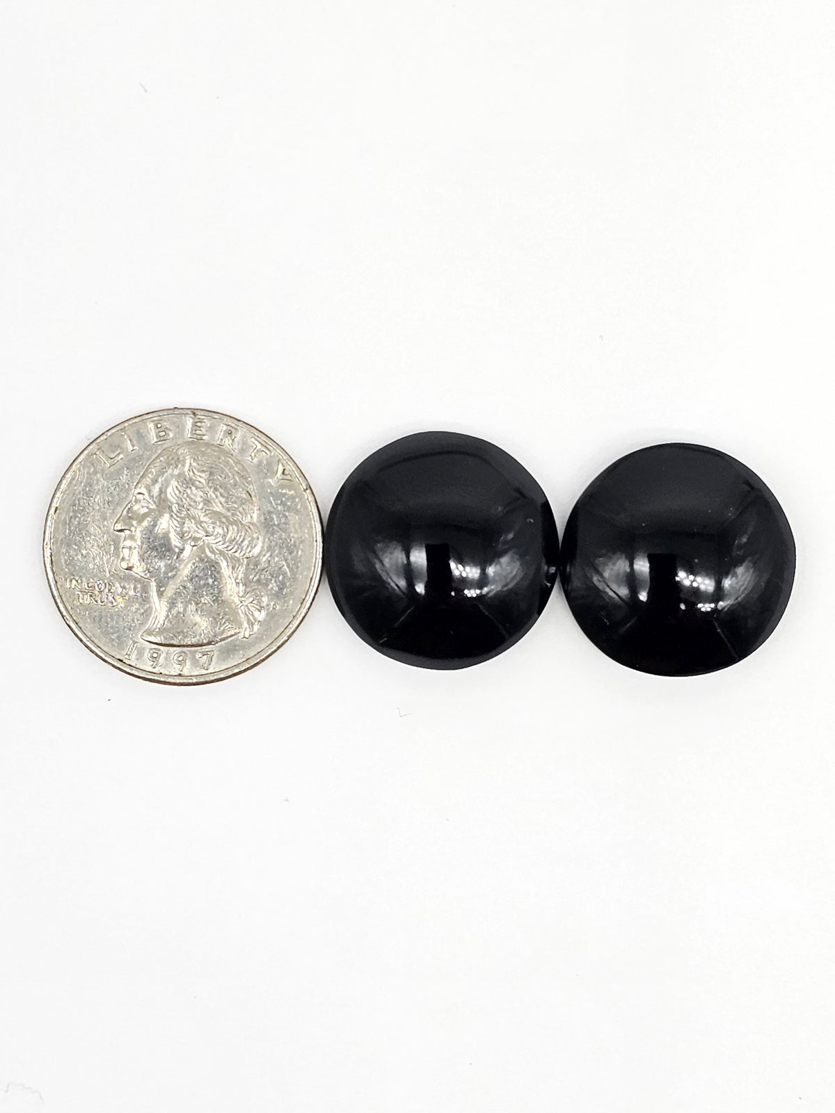 Obsidian Cabochon Pair | Natural Mexican Obsidian for Silversmiths