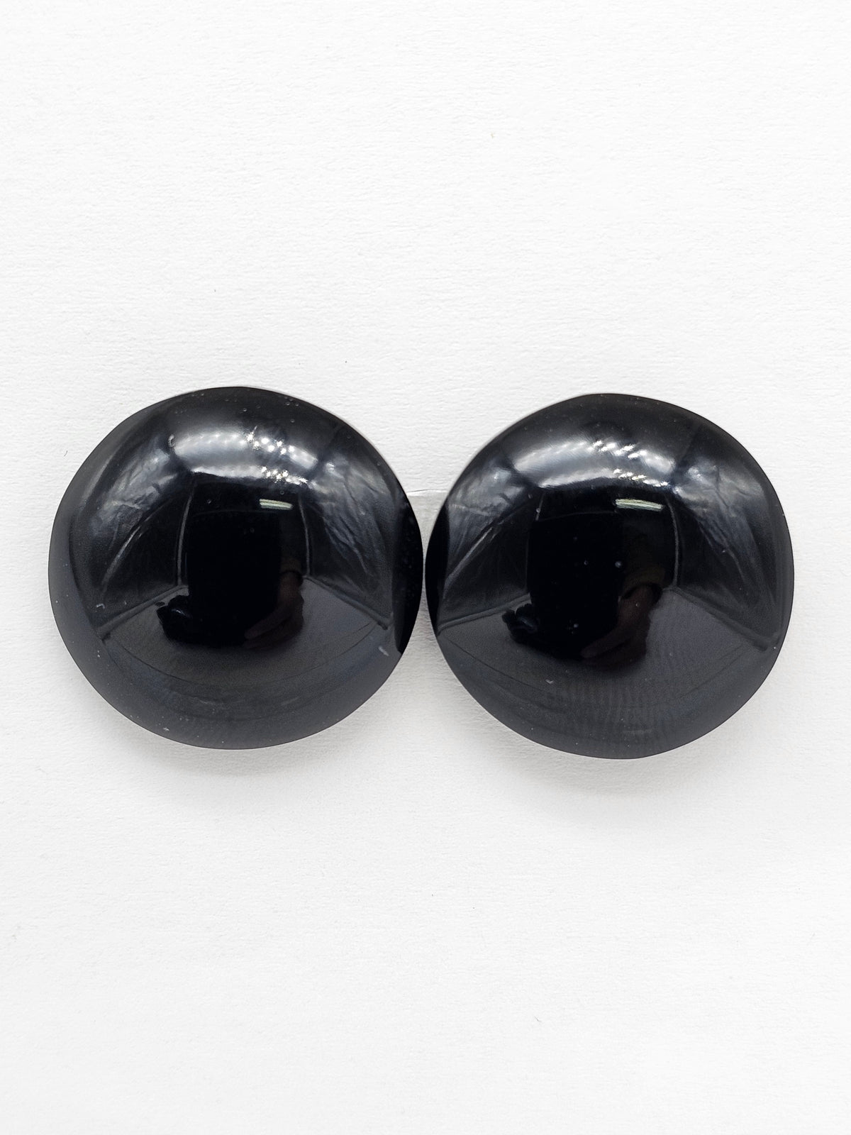 Obsidian Cabochon Pair | Natural Mexican Obsidian for Silversmiths