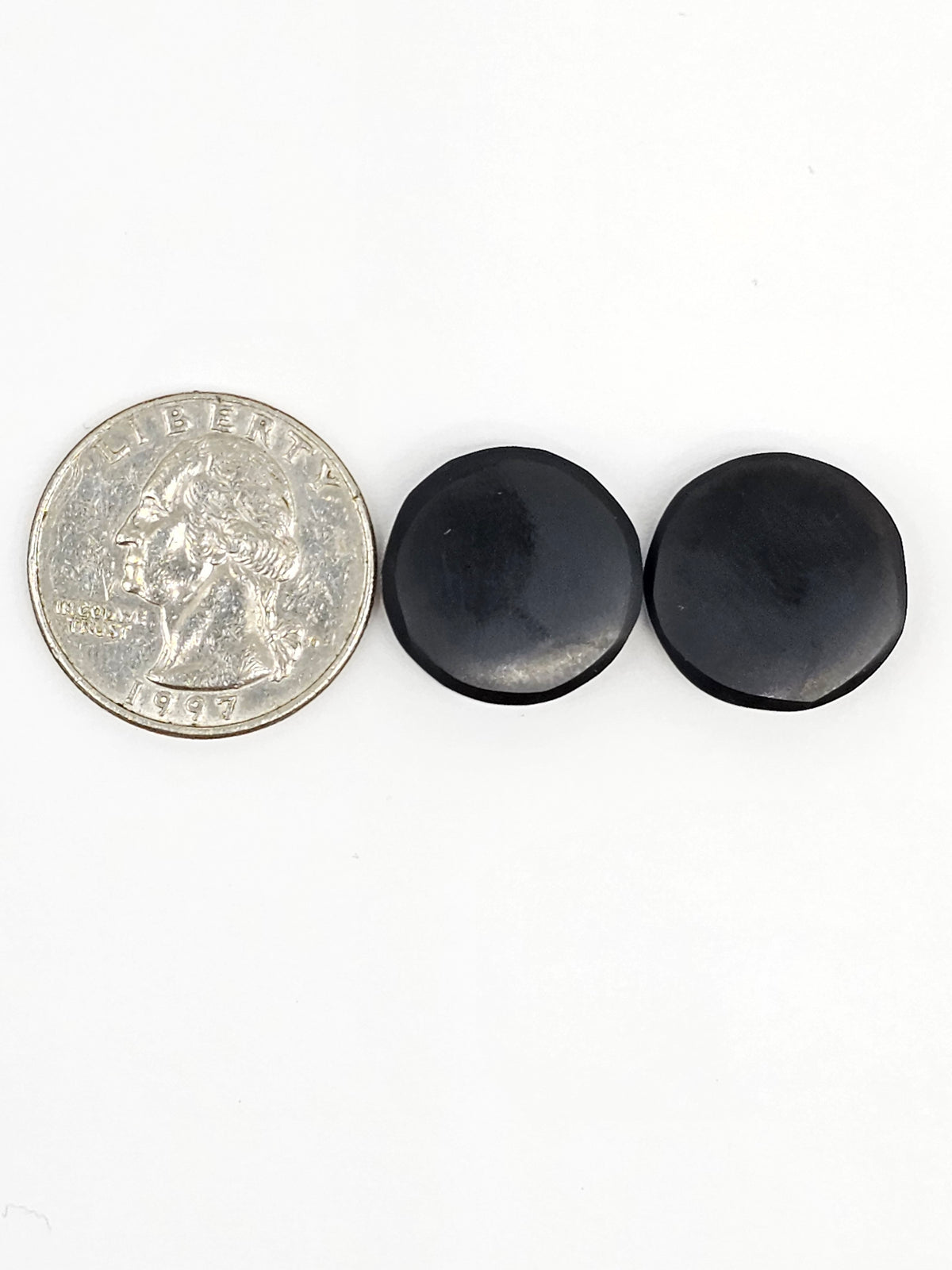 Obsidian Cabochon Pair | Natural Mexican Obsidian for Silversmiths