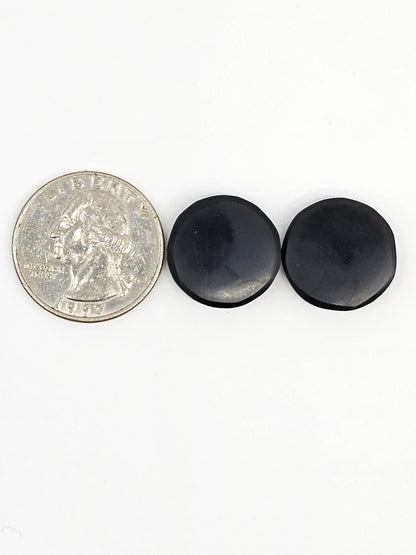 Obsidian Cabochon Pair | Natural Mexican Obsidian for Silversmiths