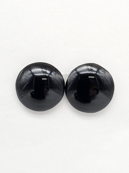 Obsidian Cabochon Pair | Natural Mexican Obsidian for Silversmiths