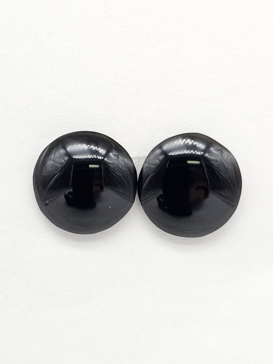 Obsidian Cabochon Pair | Natural Mexican Obsidian for Silversmiths