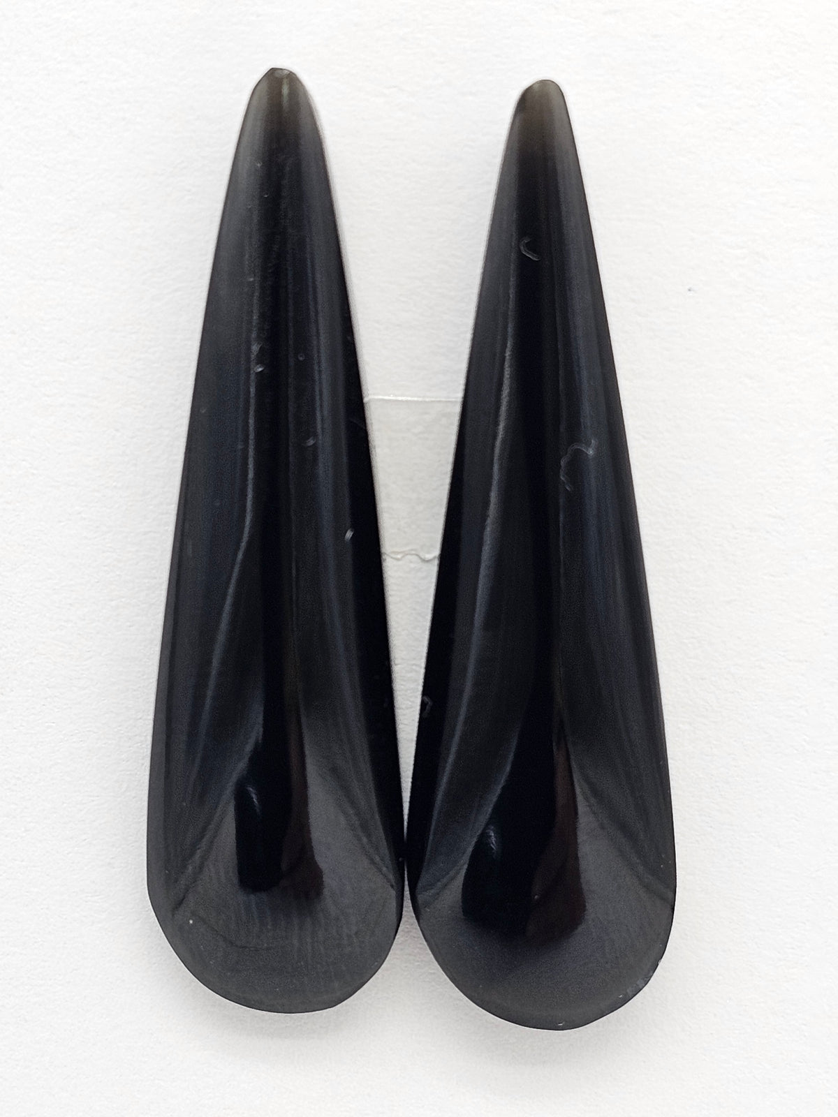 Obsidian Cabochon Pair | Natural Mexican Obsidian for Silversmiths