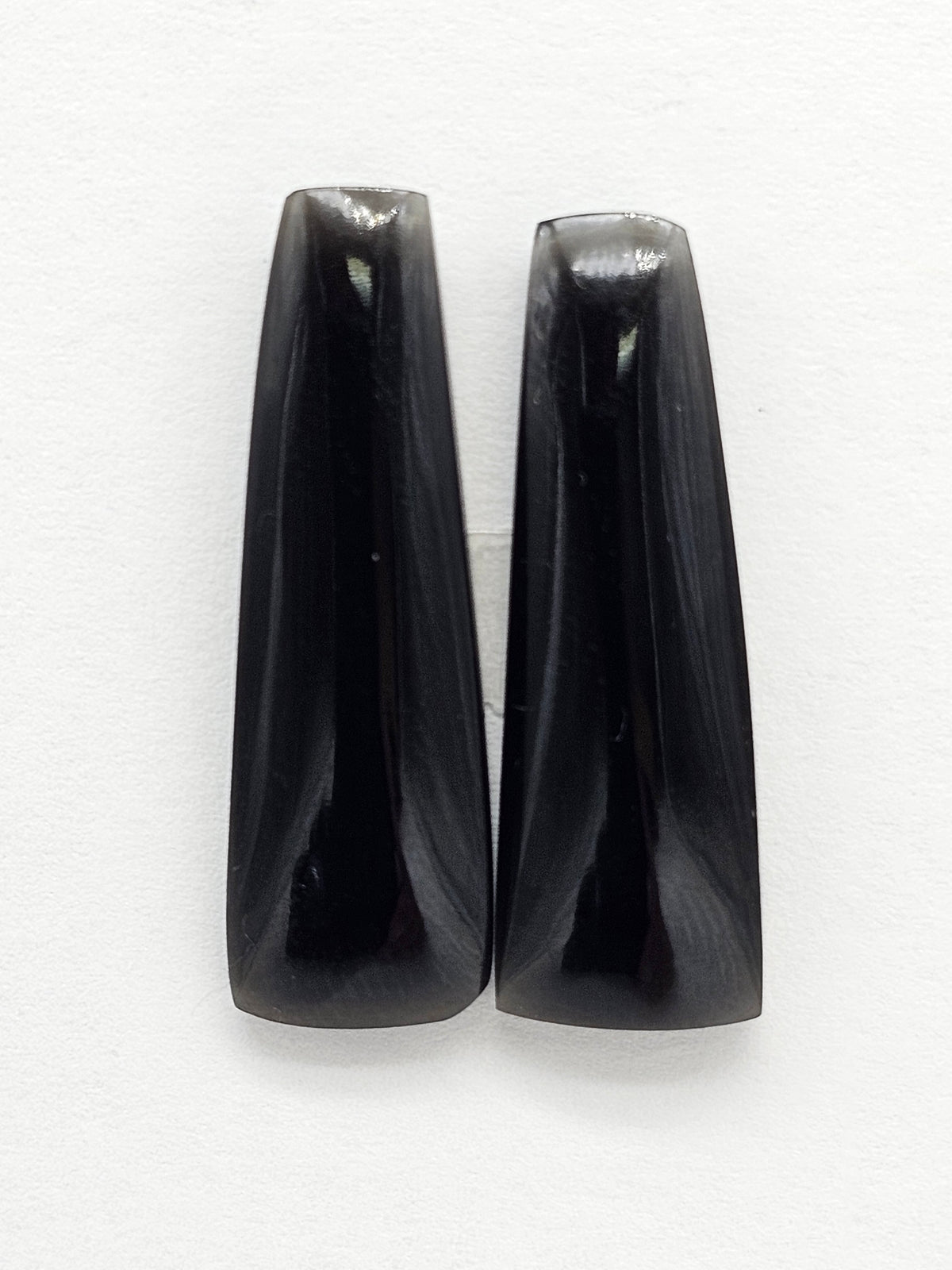Obsidian Cabochon Pair | Natural Mexican Obsidian for Silversmiths