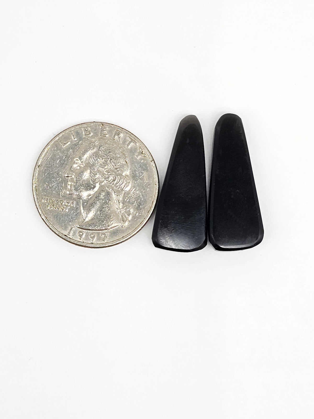 Obsidian Cabochon Pair | Natural Mexican Obsidian for Silversmiths
