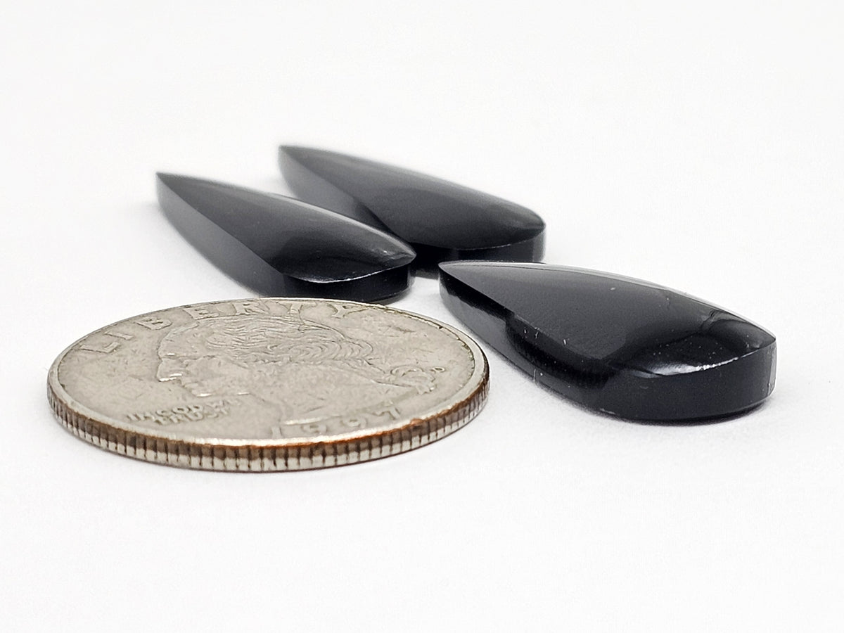 Obsidian Cabochon Set | Natural Mexican Obsidian for Silversmiths