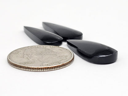 Obsidian Cabochon Set | Natural Mexican Obsidian for Silversmiths