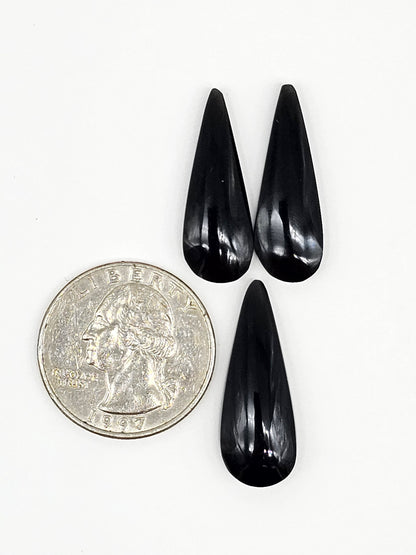 Obsidian Cabochon Set | Natural Mexican Obsidian for Silversmiths