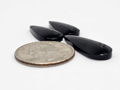 Obsidian Cabochon Set | Natural Mexican Obsidian for Silversmiths