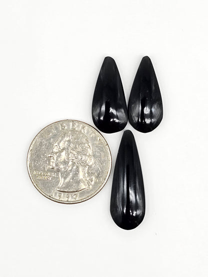 Obsidian Cabochon Set | Natural Mexican Obsidian for Silversmiths