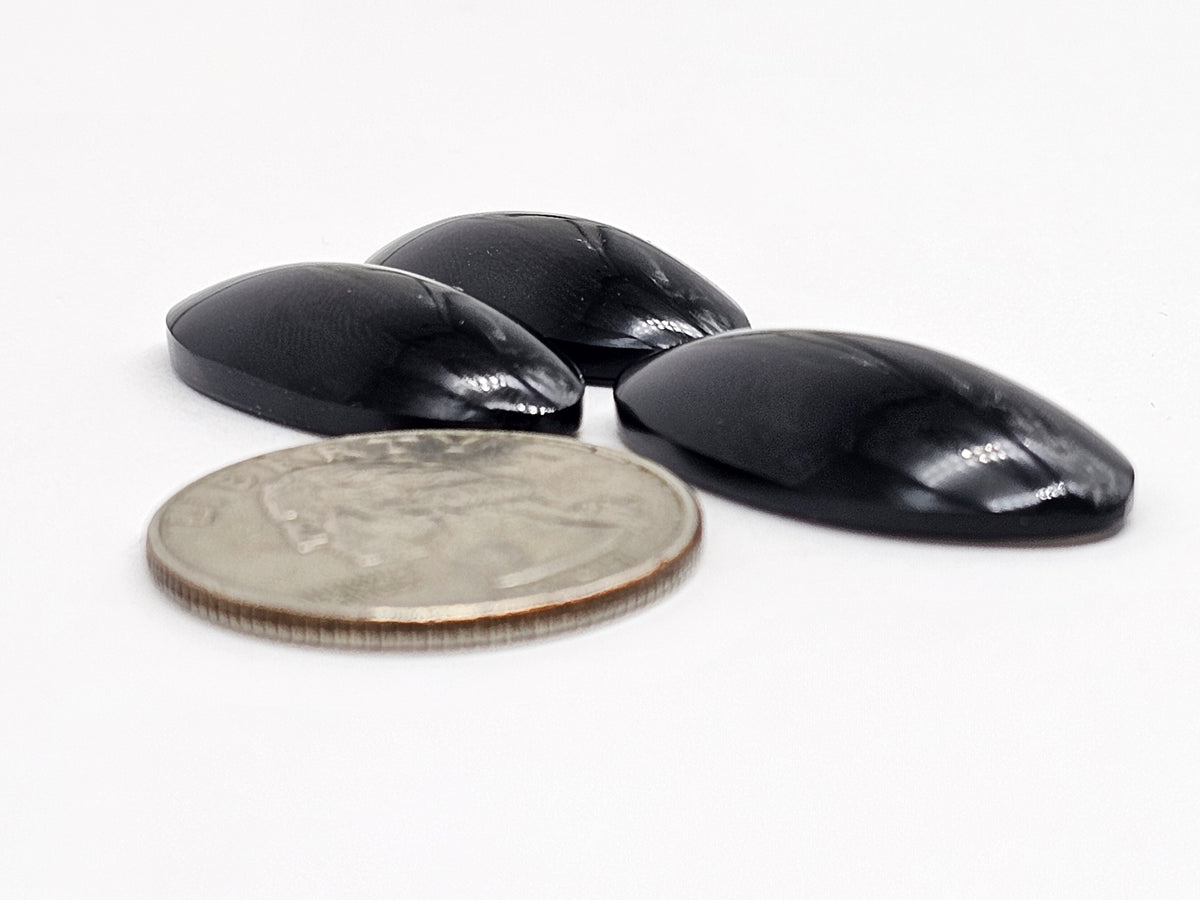 Obsidian Cabochon Set | Natural Mexican Obsidian for Silversmiths