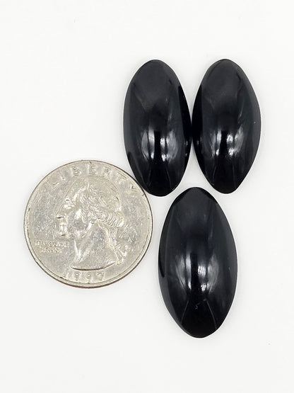 Obsidian Cabochon Set | Natural Mexican Obsidian for Silversmiths