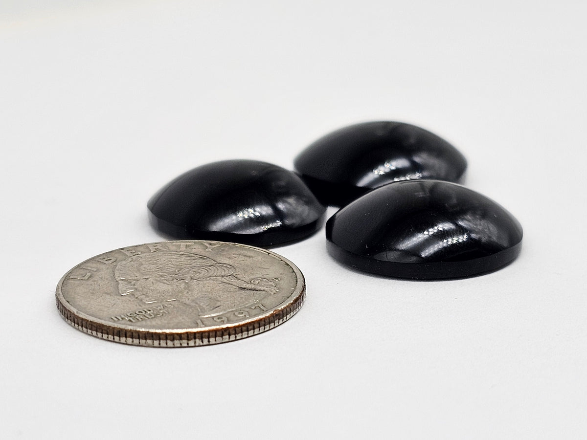 Obsidian Cabochon Set | Natural Mexican Obsidian for Silversmiths