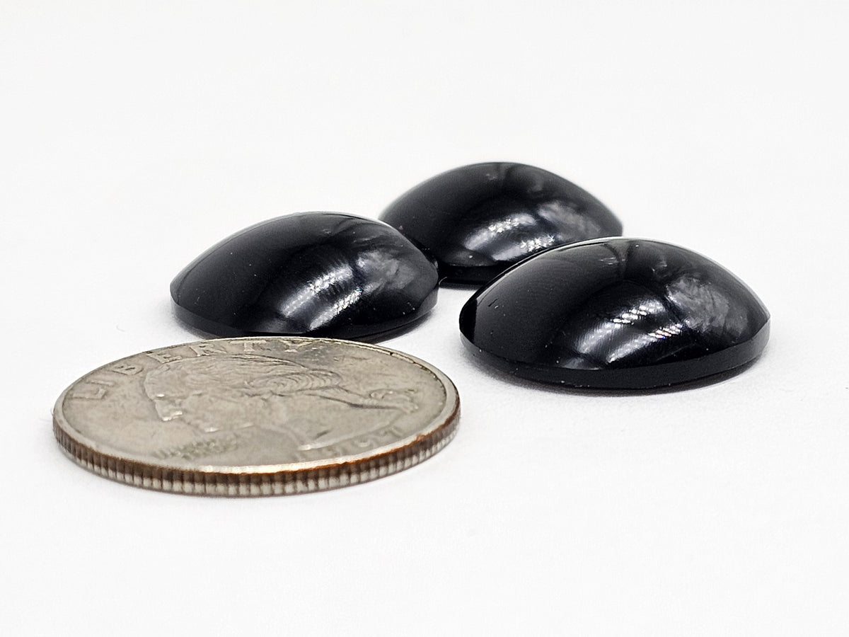 Obsidian Cabochon Set | Natural Mexican Obsidian for Silversmiths