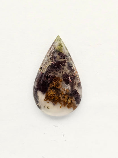 Moss agate cabochon large