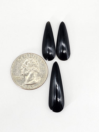 Obsidian Cabochon Set | Natural Mexican Obsidian for Silversmiths