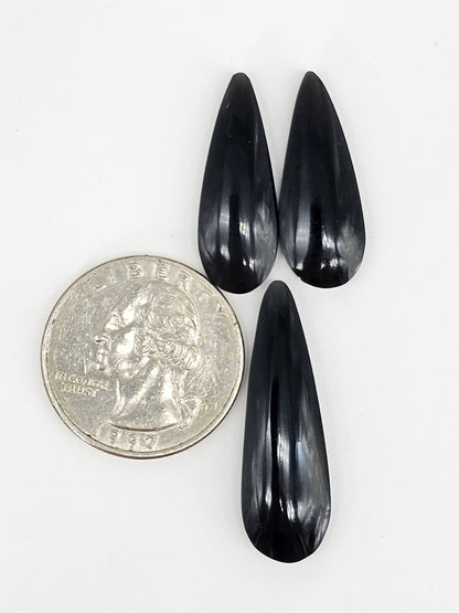 Obsidian Cabochon Set | Natural Mexican Obsidian for Silversmiths