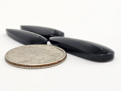 Obsidian Cabochon Set | Natural Mexican Obsidian for Silversmiths