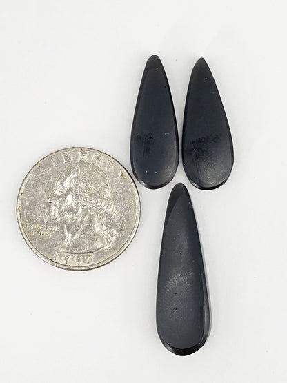 Obsidian Cabochon Set | Natural Mexican Obsidian for Silversmiths