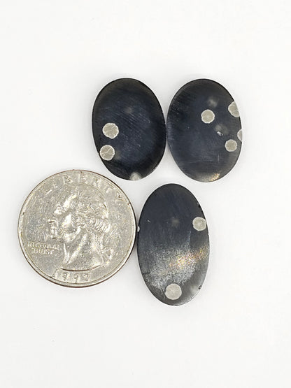 Snowflake Obsidian Cabochon Set | Natural Mexican Obsidian for Silversmiths