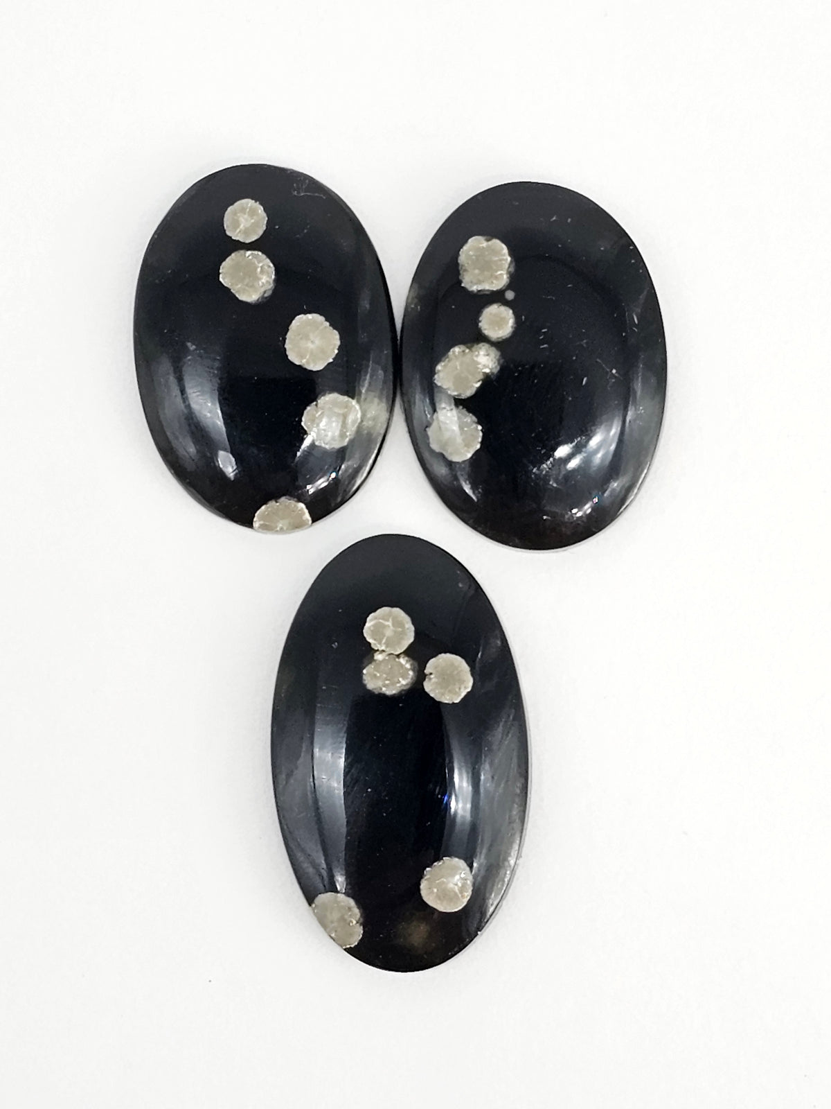 Snowflake Obsidian Cabochon Set | Natural Mexican Obsidian for Silversmiths