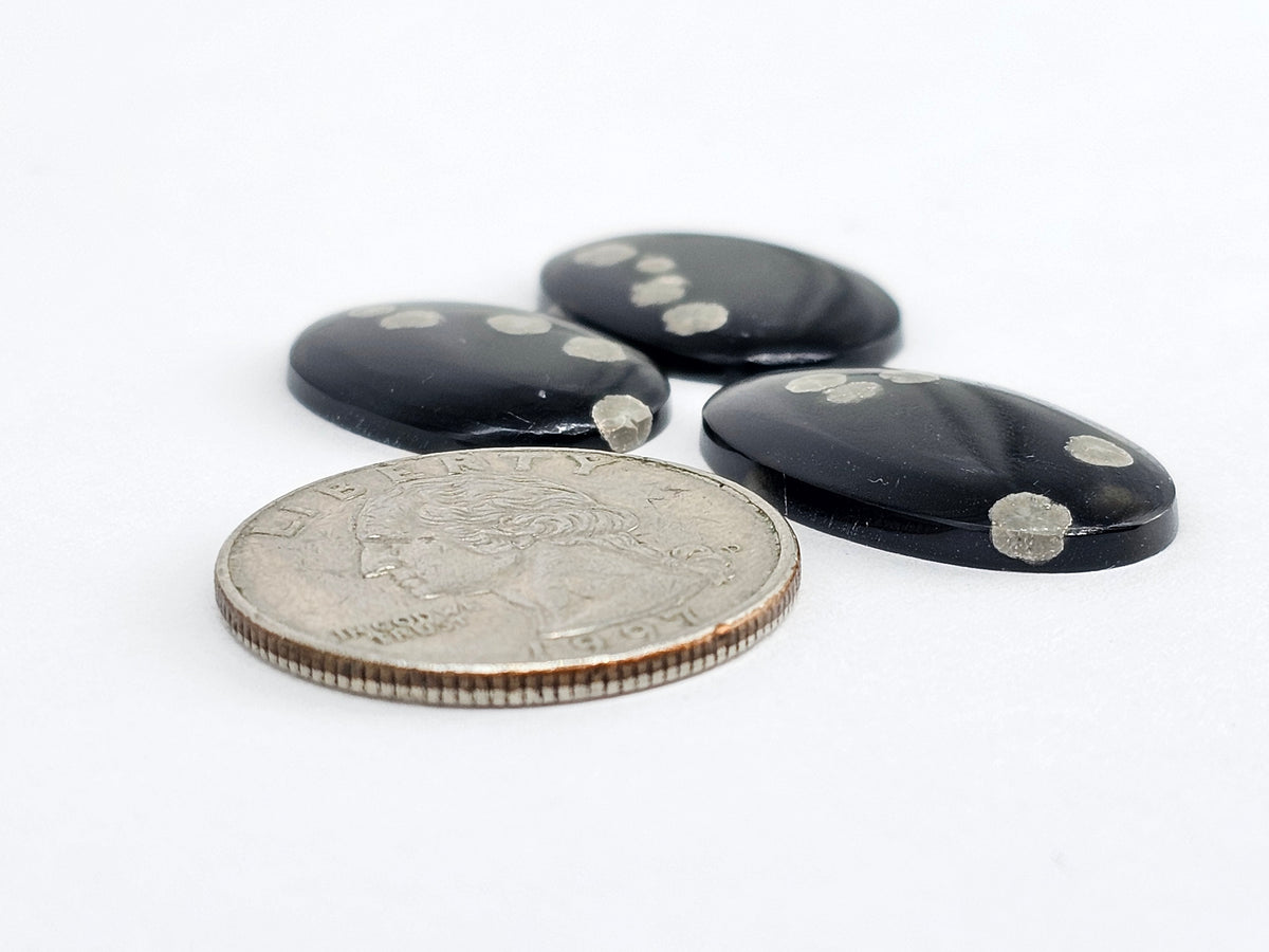 Snowflake Obsidian Cabochon Set | Natural Mexican Obsidian for Silversmiths