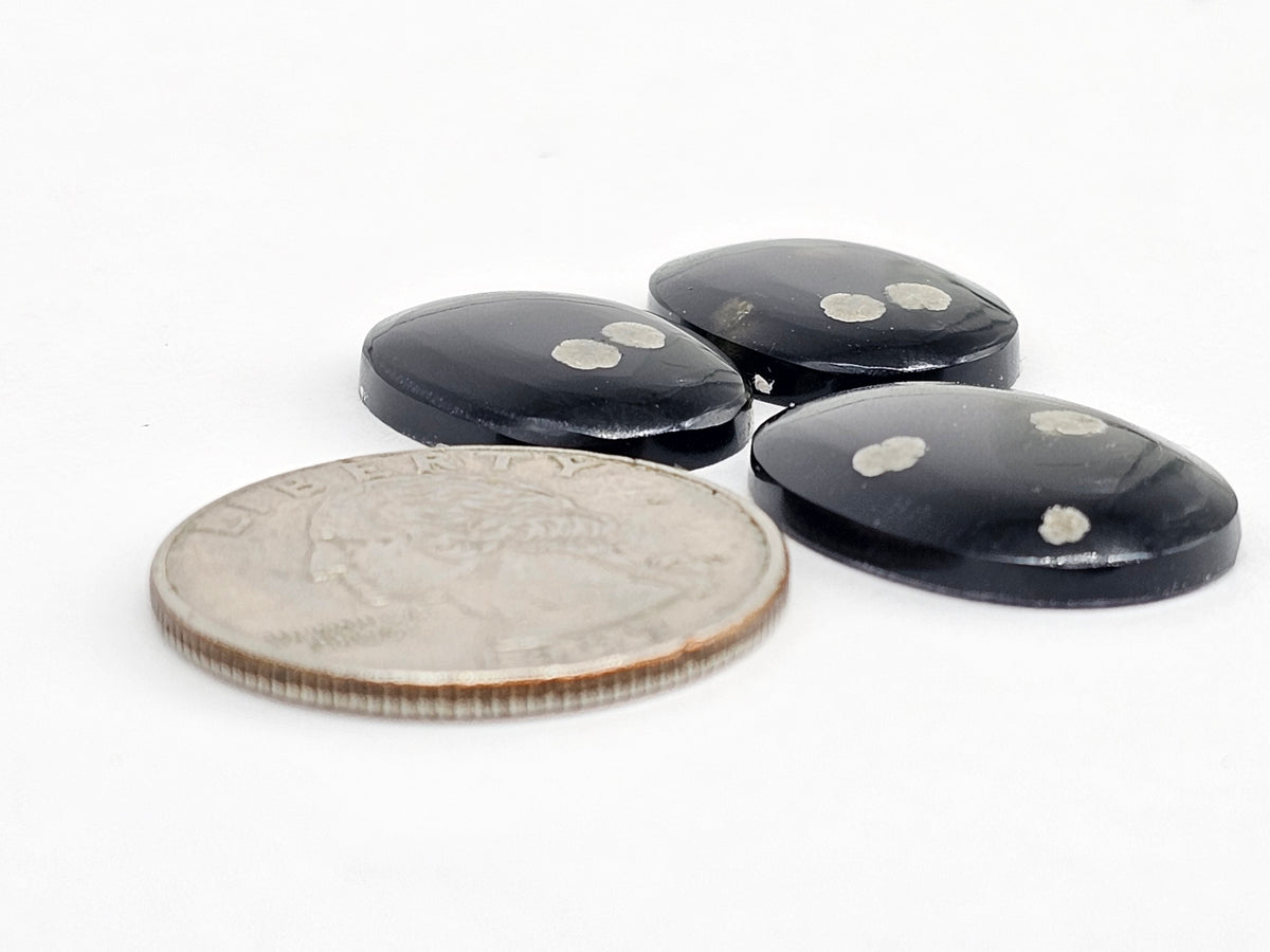 Snowflake Obsidian Cabochon Set | Natural Mexican Obsidian for Silversmiths