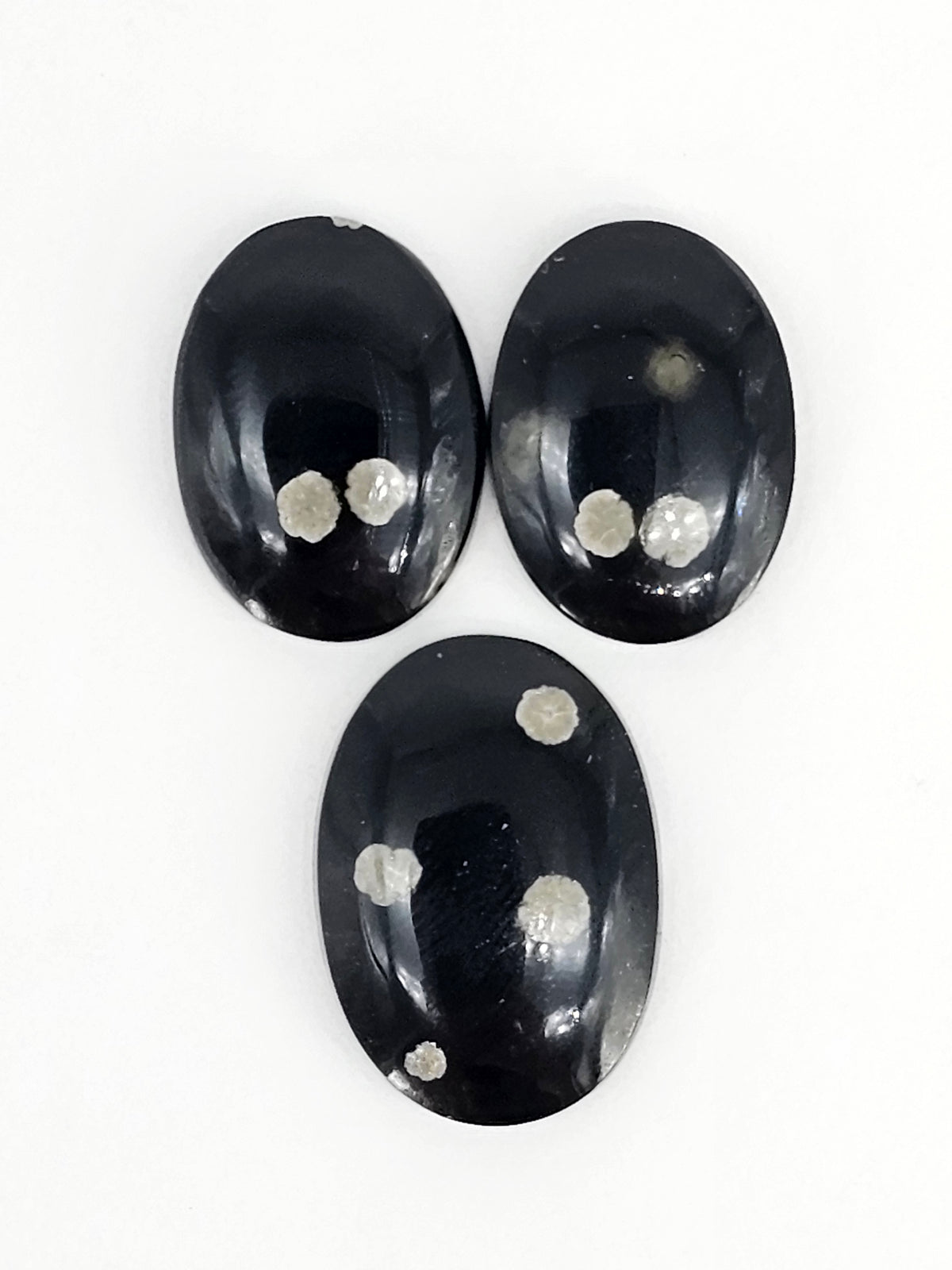 Snowflake Obsidian Cabochon Set | Natural Mexican Obsidian for Silversmiths