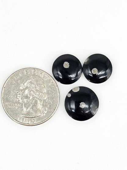 Snowflake Obsidian Cabochon Set | Natural Mexican Obsidian for Silversmiths