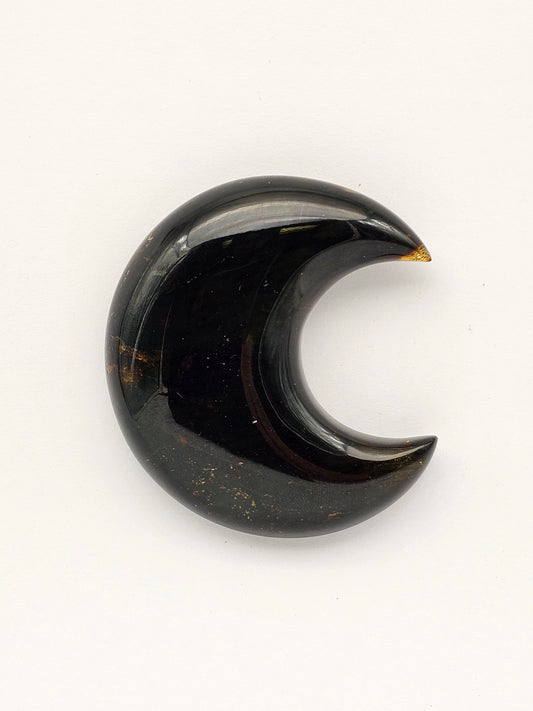 Amber authentic moon cabochon large