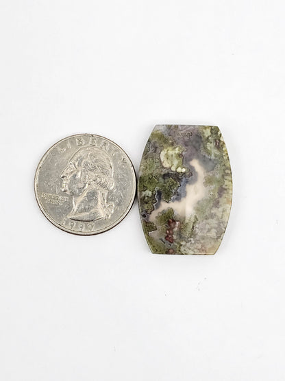 Moss agate cabochon