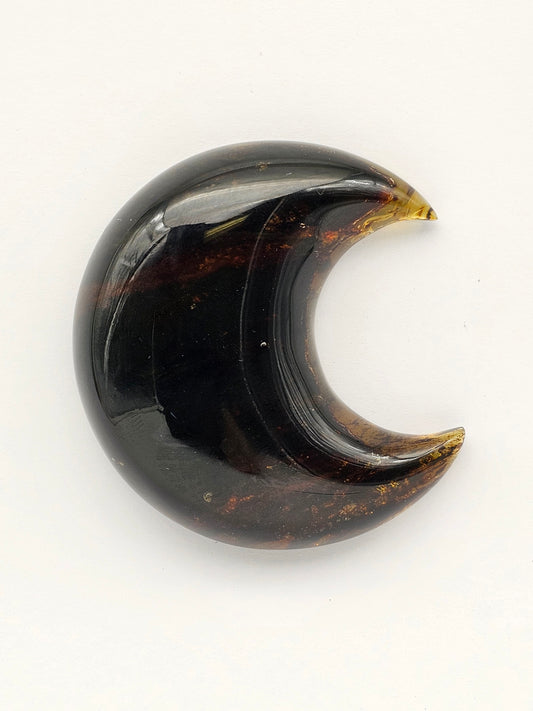 Amber authentic moon cabochon large