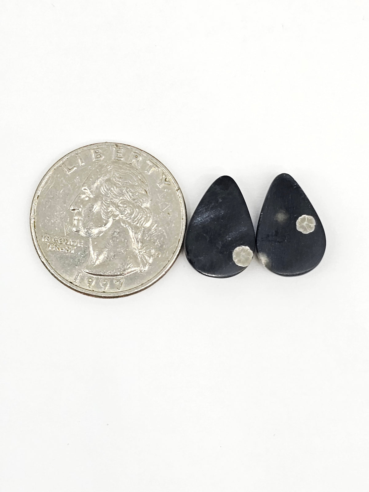Snowflake Obsidian Cabochon Pair | Natural Mexican Obsidian for Silversmiths