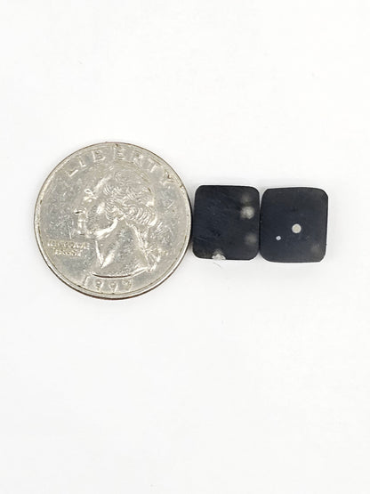 Snowflake Obsidian Cabochon Pair | Natural Mexican Obsidian for Silversmiths